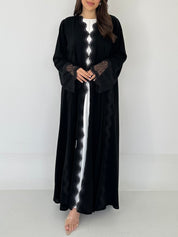 C 2283 Black Lace Abaya