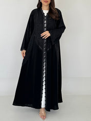 C 2286 Black Lace Abaya