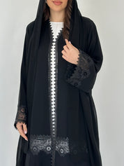 C 2288 Black Lace Abaya