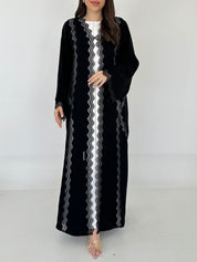 C 2292 Black Lace Abaya