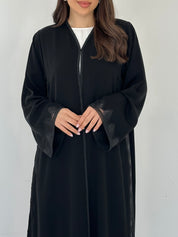 C 2294 Black Leafy Lace Abaya