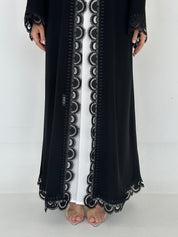 C 2295 Black Lace Abaya