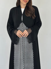 C 2297 Black Lace Abaya