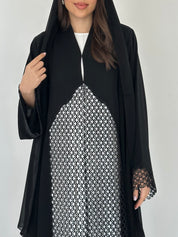 C 2297 Black Lace Abaya
