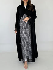 C 2297 Black Lace Abaya