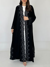 C 2298 Black Lace Abaya