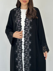 C 2298 Black Lace Abaya