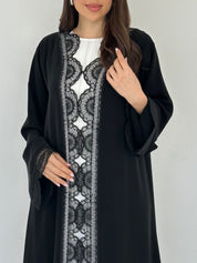 C 2299 Black Lace Abaya