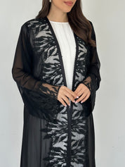 C 2300 Black Lace Abaya