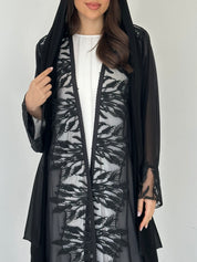 C 2300 Black Lace Abaya