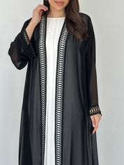 C 2302 Black Lace Abaya