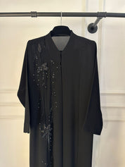 C 2309 Black Beaded Abaya
