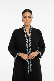C 2311 Black Embroidered Abaya