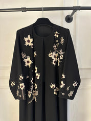 C 2314 Black Embroidered Abaya