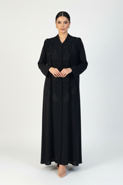 C 2316 Black Beaded Abaya