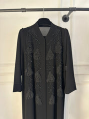 C 2316 Black Beaded Abaya