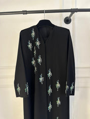 C 2317 Black Beaded Abaya