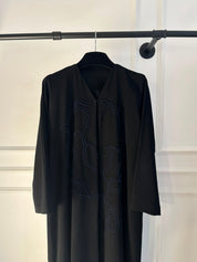 C 2319 Black Embroidered Abaya