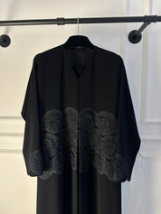 C 2320 Black Lace Abaya