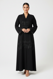C 2321 Black Lace Abaya
