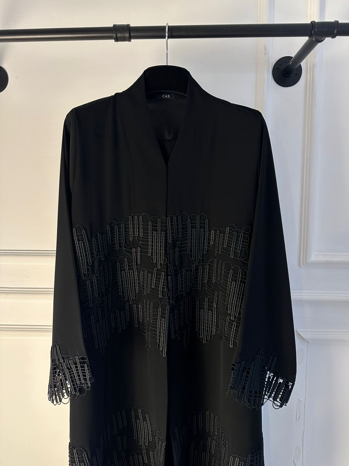 C 2321 Black Lace Abaya