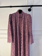 C 2324-02 Violet Dantel Abaya