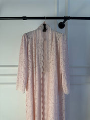 C 2324-03 Blush Pink Dantel Abaya