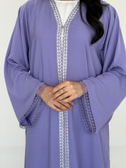 C 2325 Lavender Lace Abaya
