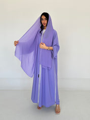 C 2325 Lavender Lace Abaya