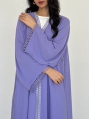 C 2325 Lavender Lace Abaya