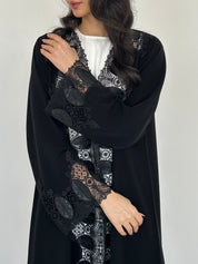 C 2326 Black Lace Abaya