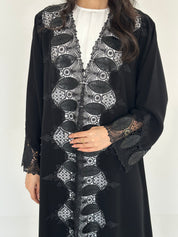 C 2326 Black Lace Abaya
