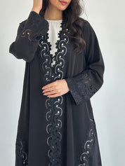 C 2329 Black Lace Abaya