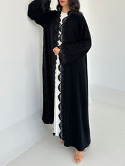 C 2330 Black Lace Abaya