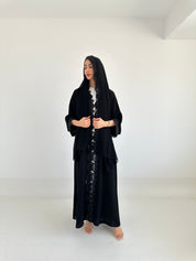 C 2330 Black Lace Abaya