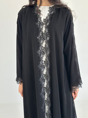 C 2331 Black Lace Abaya