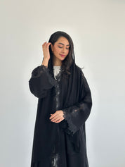 C 2331 Black Lace Abaya