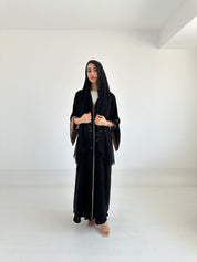 C 2333 Black Beaded Abaya