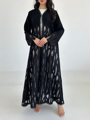 C 2334 Black Lace Abaya
