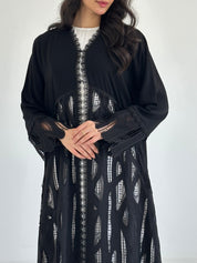 C 2334 Black Lace Abaya