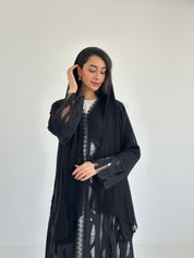 C 2334 Black Lace Abaya