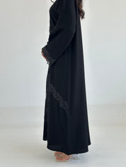 C 2339 Black Lace Abaya