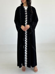 C 2340 Black Lace Abaya