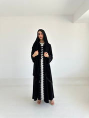C 2340 Black Lace Abaya