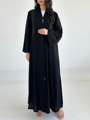 C 2345 Black Lace Abaya