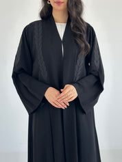 C 2345 Black Lace Abaya