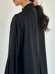 C 2345 Black Lace Abaya
