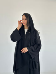 C 2345 Black Lace Abaya