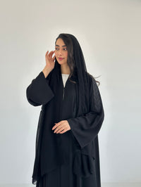 C 2345 Black Lace Abaya - XS / 50