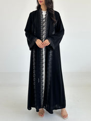 C 2350 Black Lace Abaya